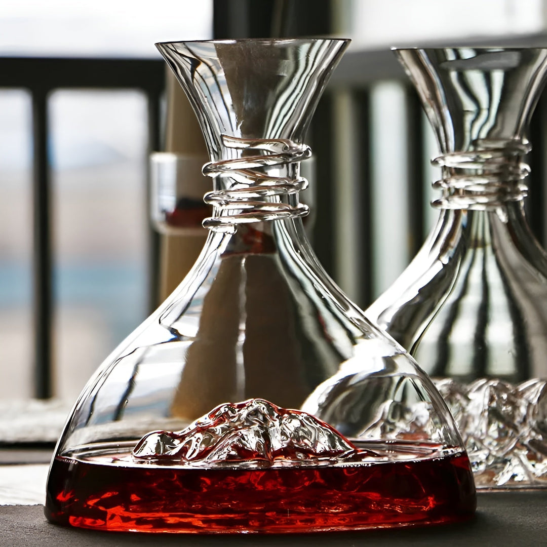 Rødvinskaraffel krystallglass – whisky viner vin rask fosse isfjell dispenser rødvinskjele | Luvikno