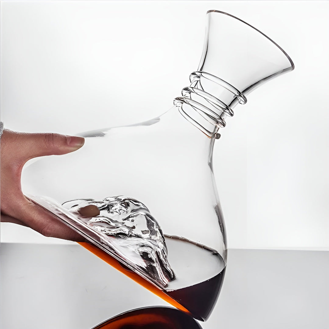 Rødvinskaraffel krystallglass – whisky viner vin rask fosse isfjell dispenser rødvinskjele | Luvikno
