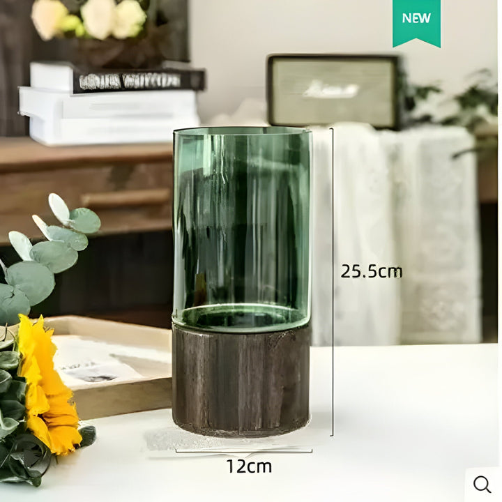 TranquilLuviknooom Vase – Europeisk Hydroponics Tre og Glass Vase | Luvikno