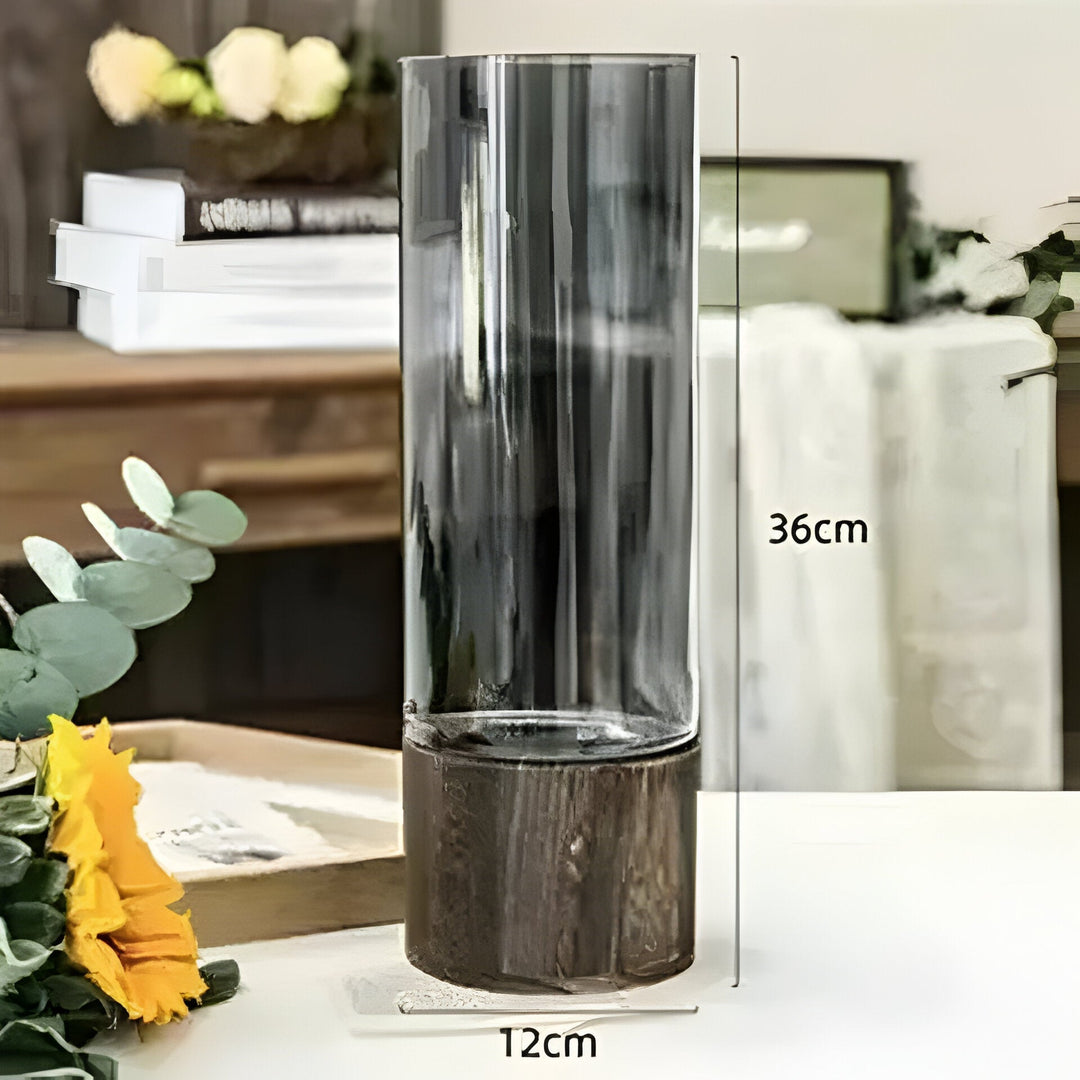 TranquilLuviknooom Vase – Europeisk Hydroponics Tre og Glass Vase | Luvikno
