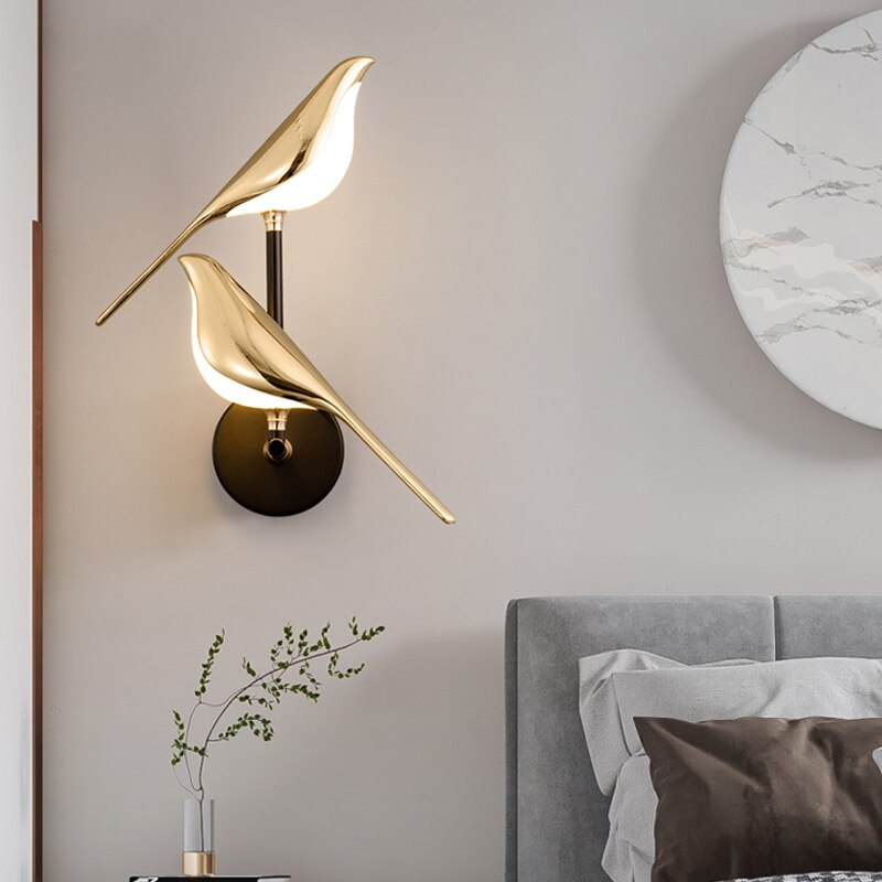 Vegglykt Moderne LED Fugl Dekorativ Lampe Luvikno