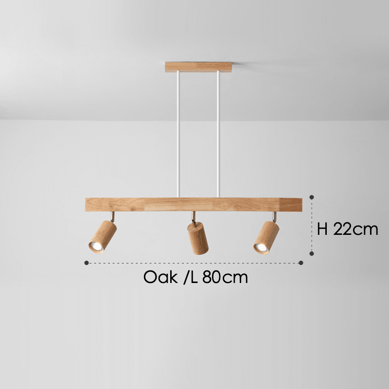 Luvikno | Justerbar Tre Taklampe Minimalistisk Massivt Tre