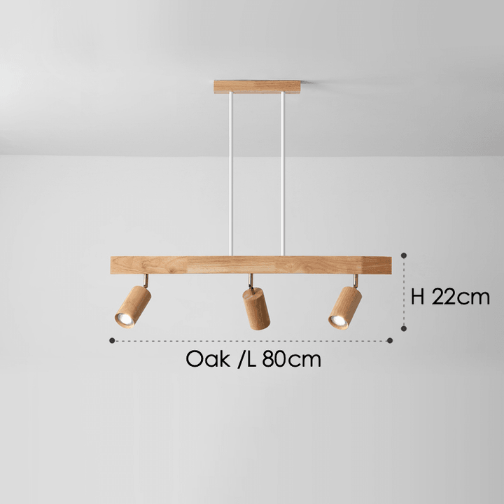 Luvikno | Justerbar Tre Taklampe Minimalistisk Massivt Tre