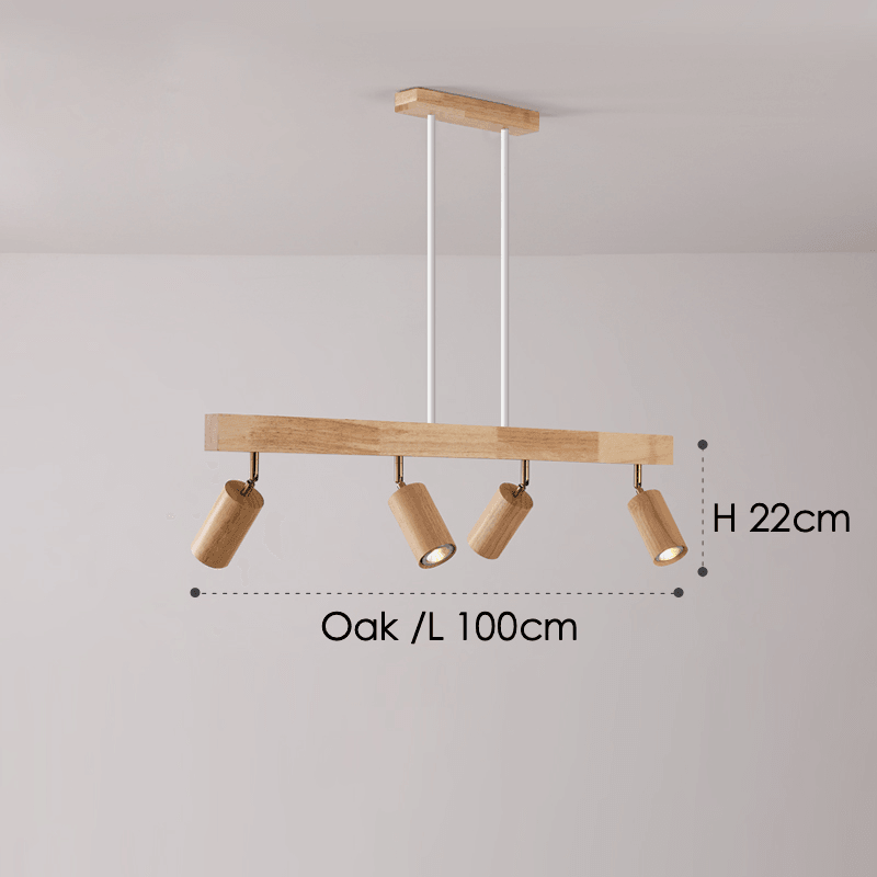 Luvikno | Justerbar Tre Taklampe Minimalistisk Massivt Tre