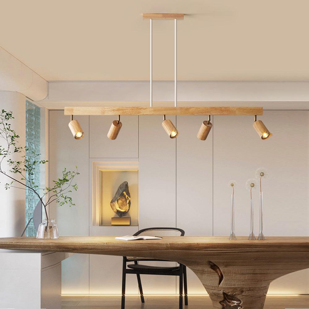 Luvikno | Justerbar Tre Taklampe Minimalistisk Massivt Tre
