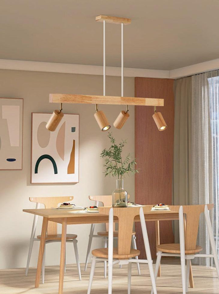 Luvikno | Justerbar Tre Taklampe Minimalistisk Massivt Tre