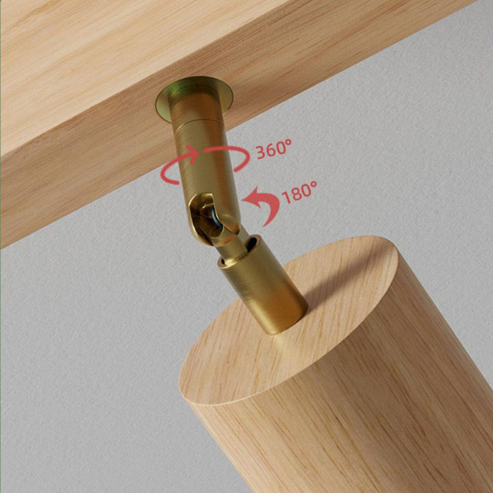 Luvikno | Justerbar Tre Taklampe Minimalistisk Massivt Tre