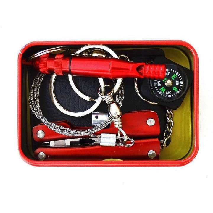 Bærbar SOS overlevelsespakke med 8 verktøy | Luvikno
