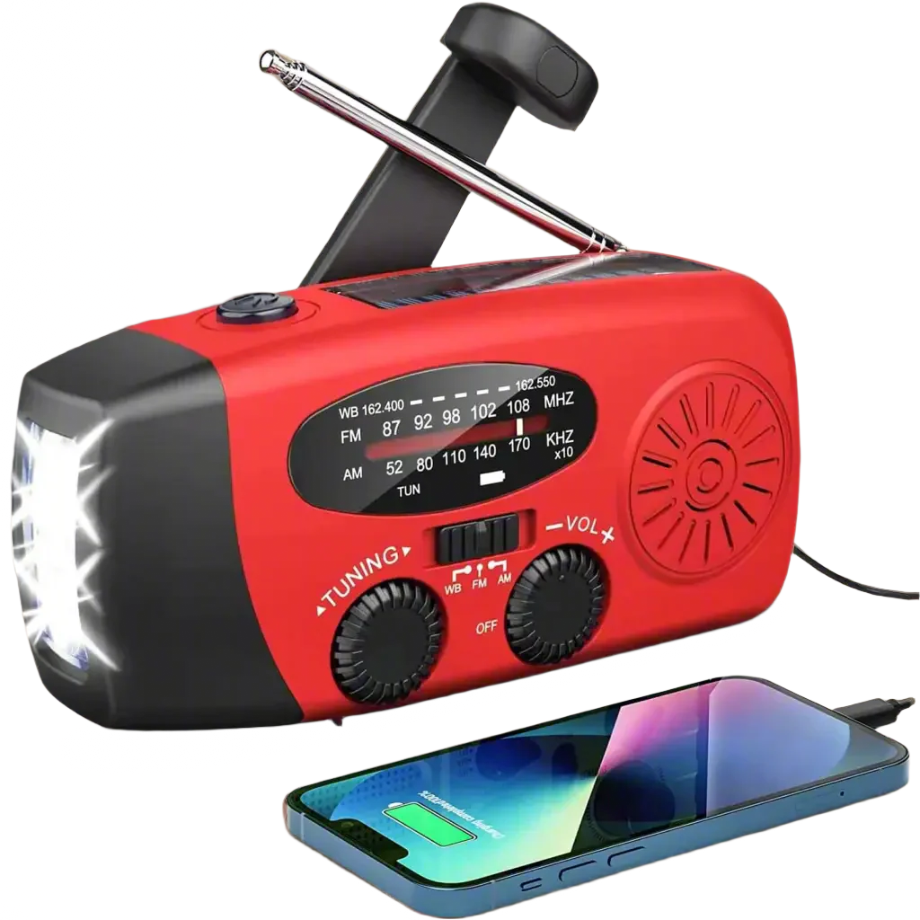 RescueReady - Kompakt Nødradio med USB-lading Luvikno