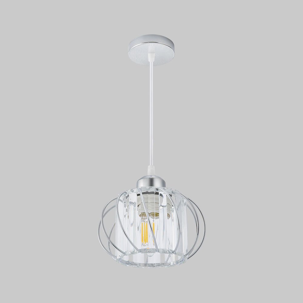 Pendellampe svart glass kule taklampe Luvikno
