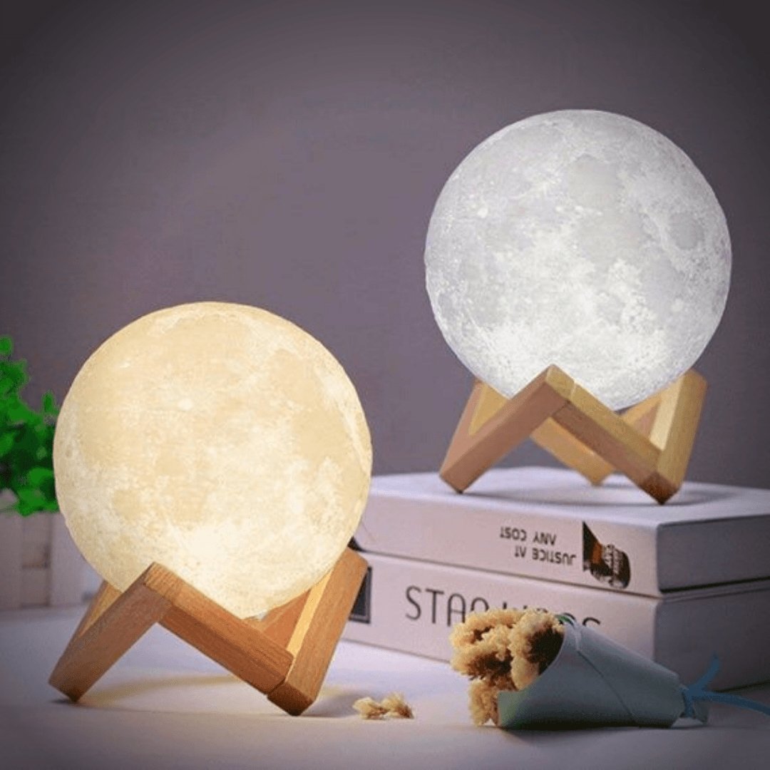 Luvikno | Moon lampe - Lunar - Oppladbar - Berøringskontroll