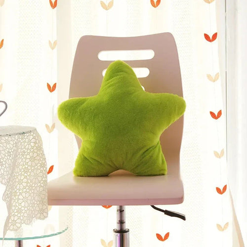 Pastellfarget stjerneformet myk pute 40x40cm polyester | Luvikno