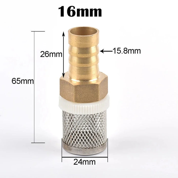 6-19mm Rustfritt Stål Nettfilter 1/2" hunn tomme hagevanning pumpe beskyttelseslange vannrensningsnett messingfilter | Luvikno