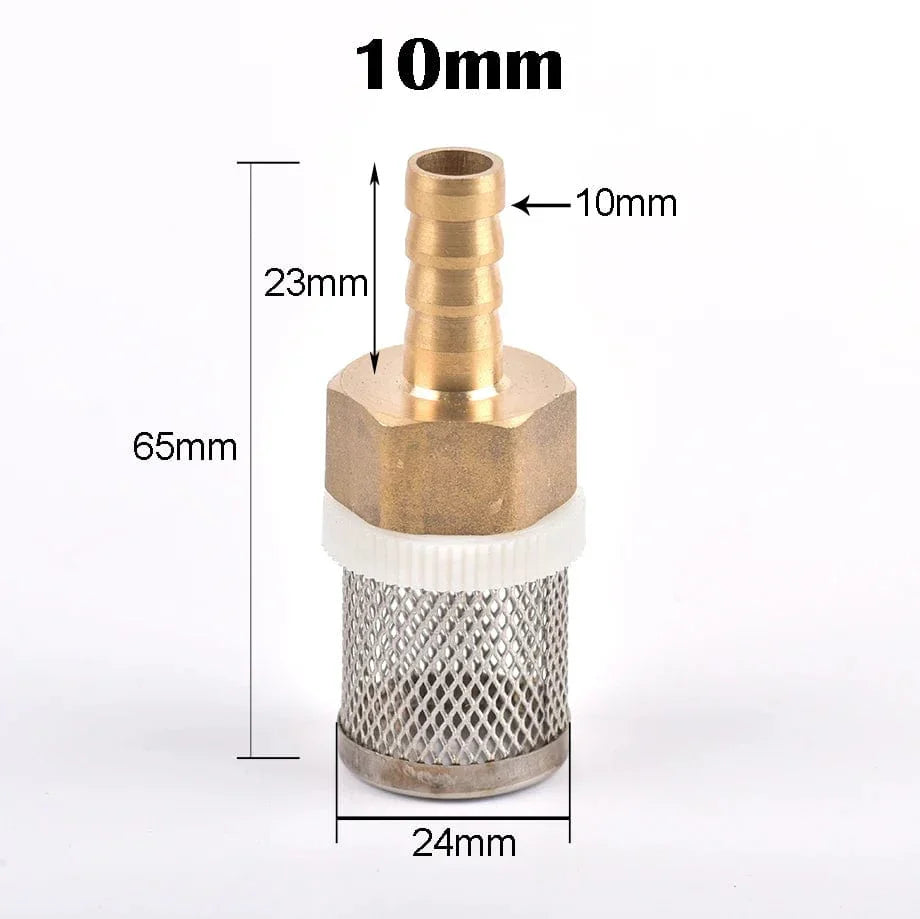 6-19mm Rustfritt Stål Nettfilter 1/2" hunn tomme hagevanning pumpe beskyttelseslange vannrensningsnett messingfilter | Luvikno