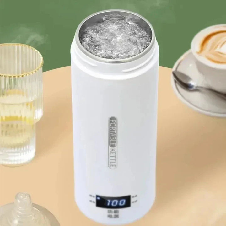 Portabel rustfritt stål elektrisk vannkoker reise kjele med termokopp | Luvikno