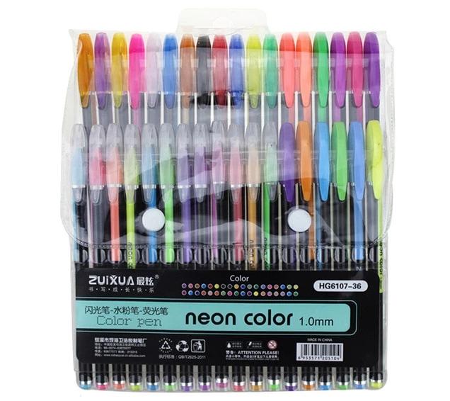 Glitzerly Glitter Gel Penner Set | Luvikno
