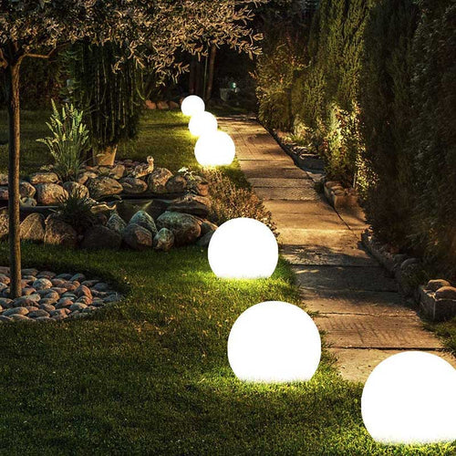 Flerfarget LED kule hage lampe med fjernkontroll | Luvikno