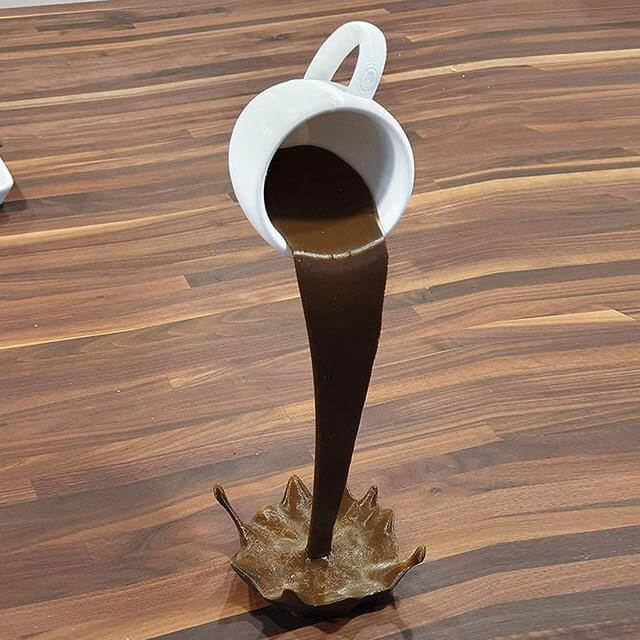 Flytende Sølende Kaffe Kopp Dekor | Luvikno