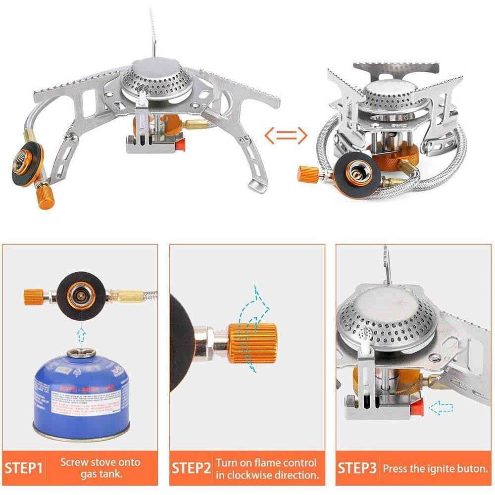 Spider X Camping Stove Set med kokeutstyr | Luvikno