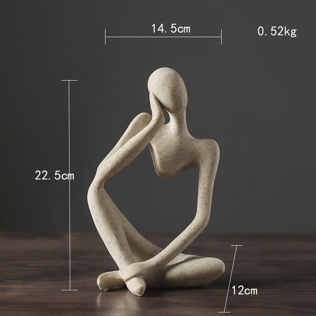 Nordic Abstract Unique Thinker Figurine Home Decor | Luvikno