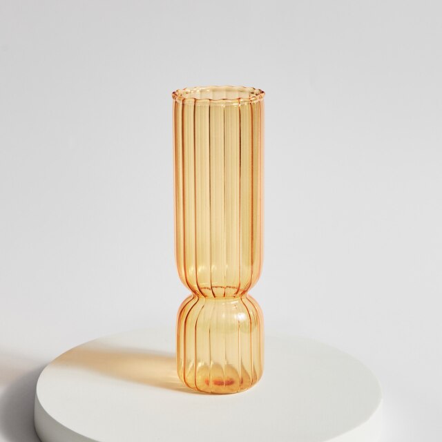 Moderne Glass Kandelaber-Orange | Luvikno