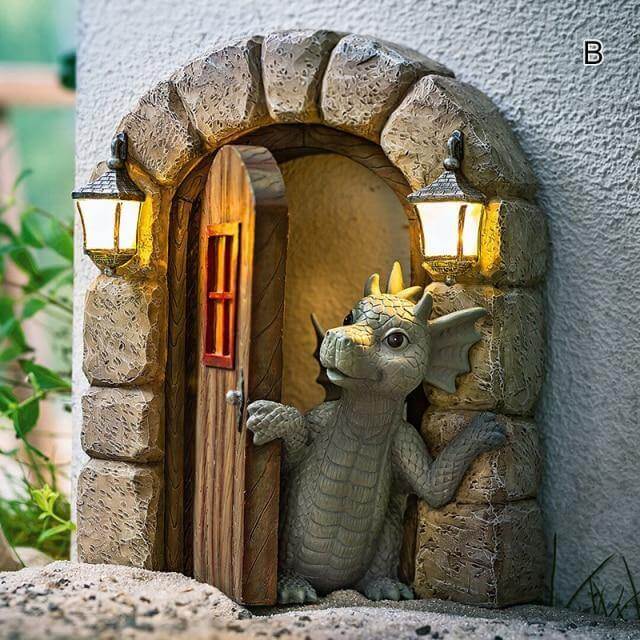 Nydelig Hage Drage Veggskulptur | Luvikno
