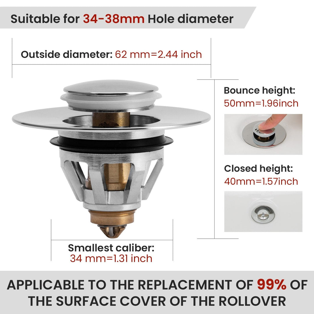 Universal Basin Pop-Up Drain Filter | Luvikno