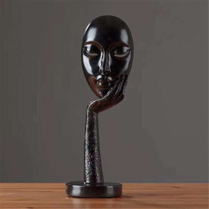 Moderne abstrakt menneskelig ansiktskunststatue | Luvikno