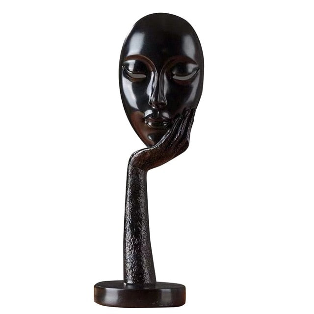 Moderne Abstrakt Menneske Ansikt Kunst Statue | Luvikno
