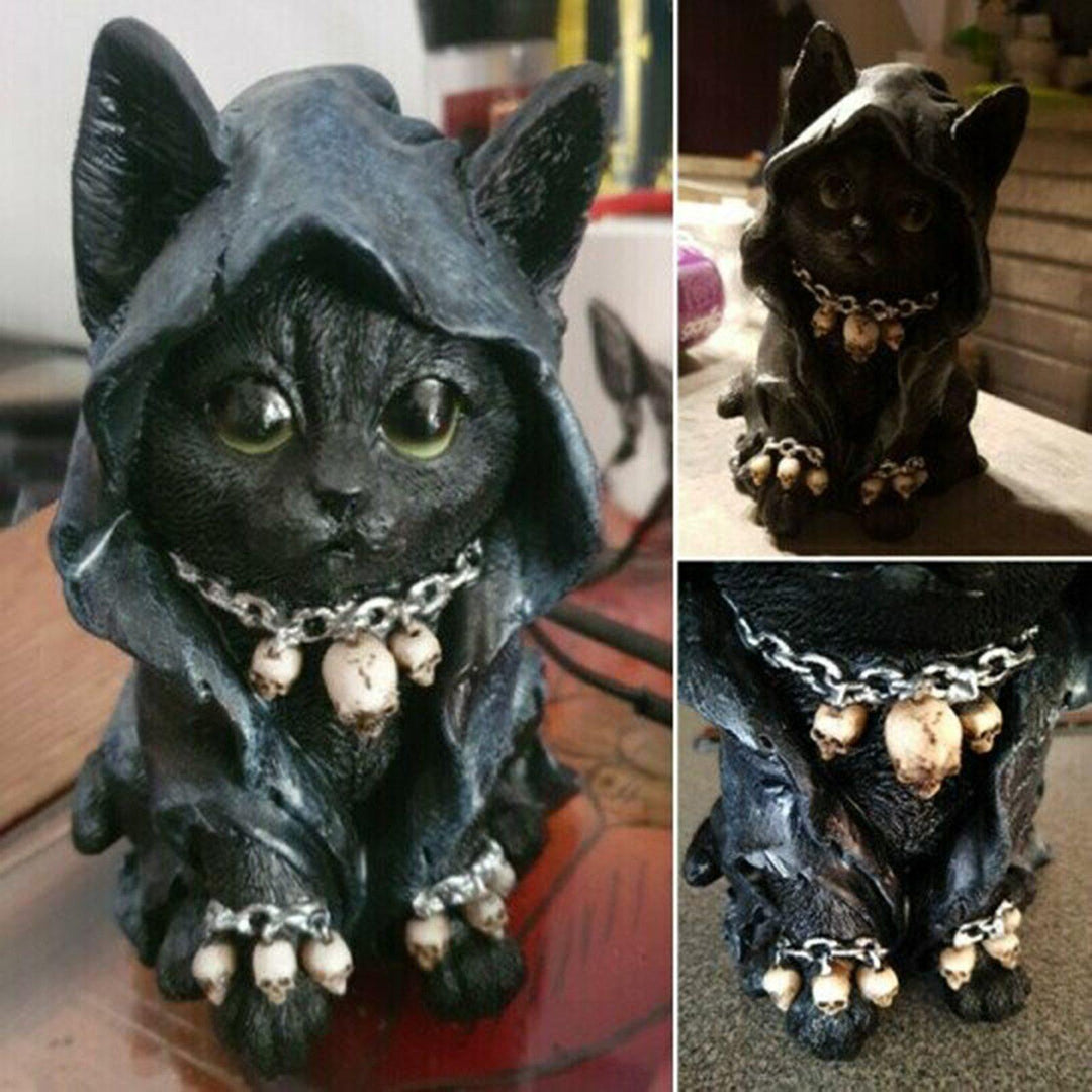 Resin Luviknoack Cat Statue Decor | Luvikno