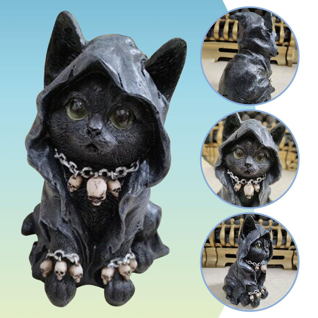 Resin Luviknoack Cat Statue Decor | Luvikno