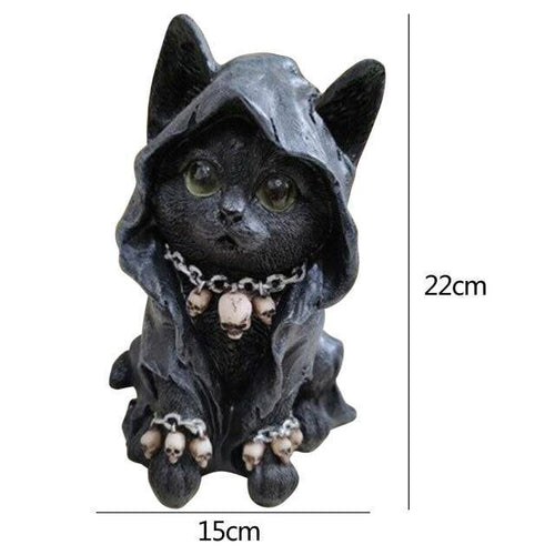 Resin Luviknoack Cat Statue Decor | Luvikno