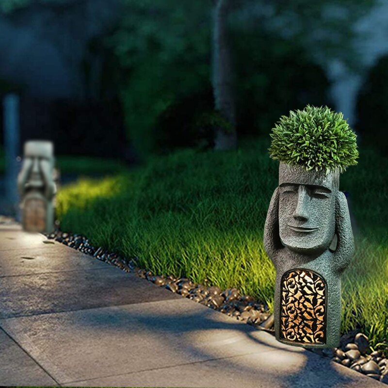 Easter Island Statue Garden Flower Pot | Luvikno