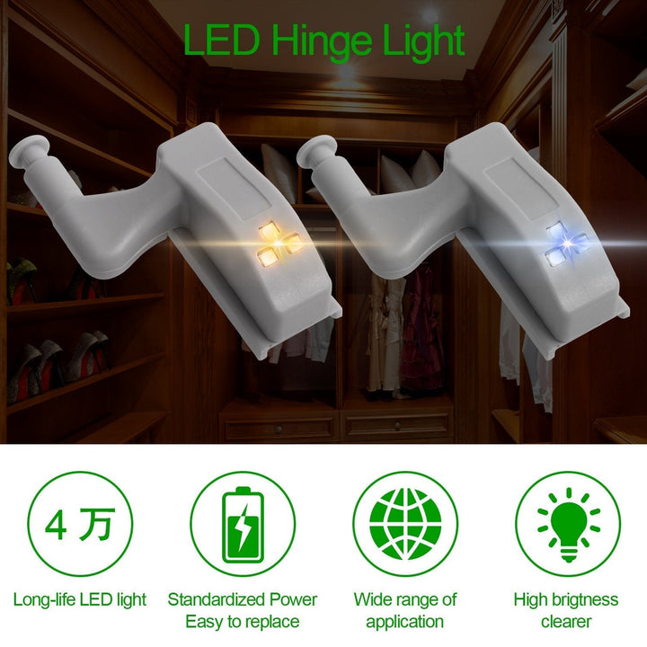 10stk LED Sensor Hinge Garderobelampe | Luvikno