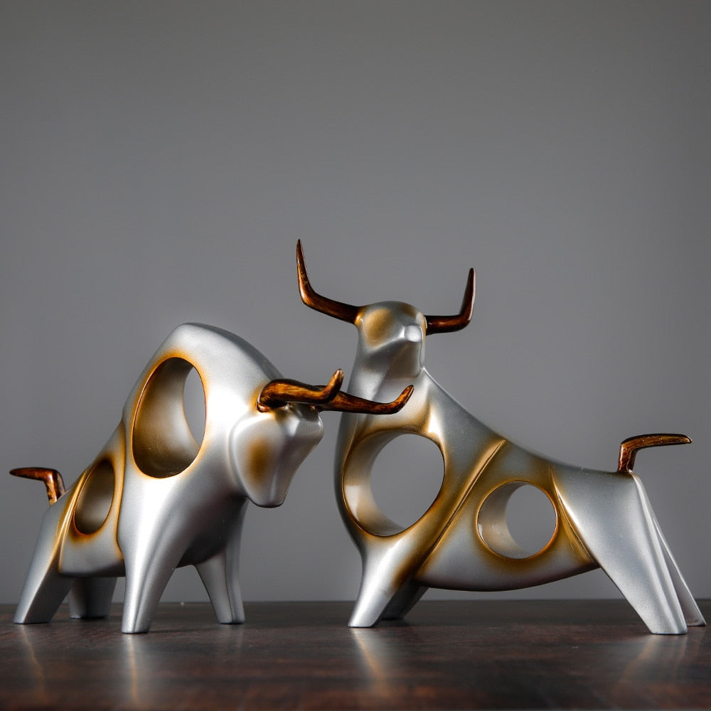 Nordisk Stil Bull Skulptur Hjem Decor | Luvikno