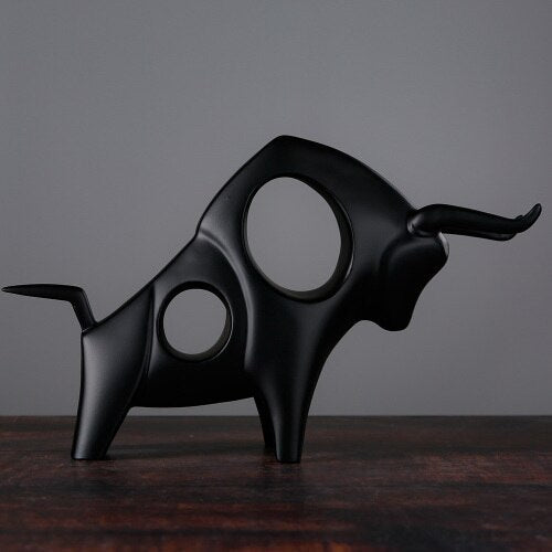 Nordisk Stil Bull Skulptur Hjem Decor | Luvikno