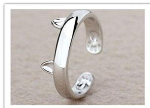 Sølvbelagt Katt Ring | Luvikno