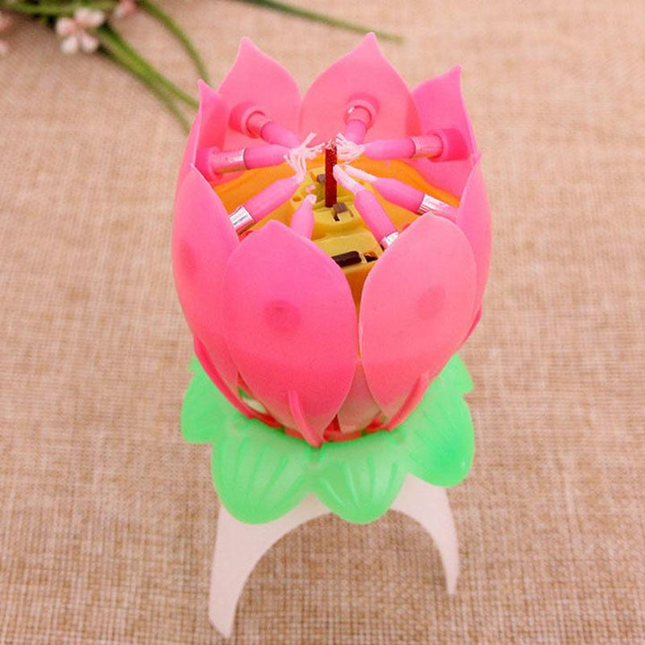 Birthday Lotus Flower Candle | Luvikno