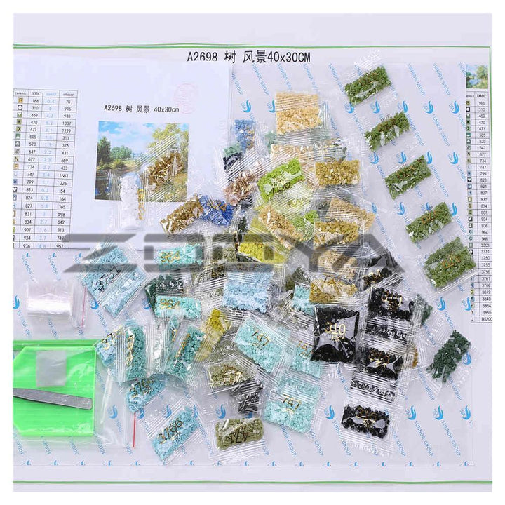 Waterfall Forest - GemPaint Kit | Luvikno