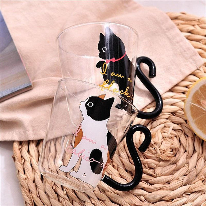 Meow - Glass Cat Mug | Luvikno
