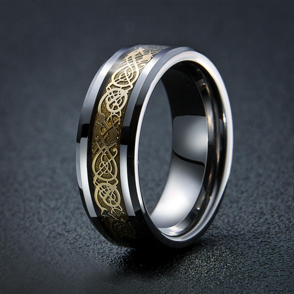 Dragon's Breath - Stål Viking Ring | Luvikno