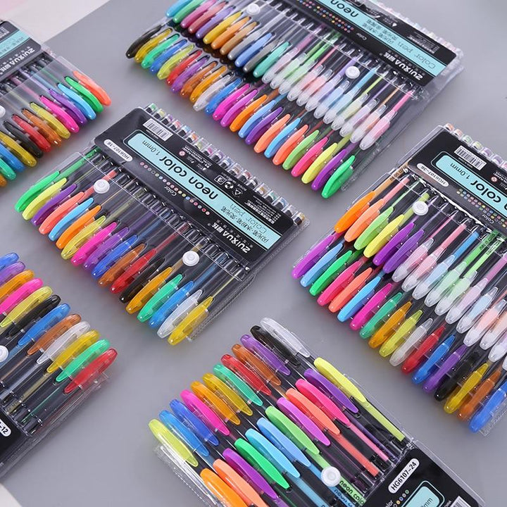 Glitzerly Glitter Gel Penner Set | Luvikno