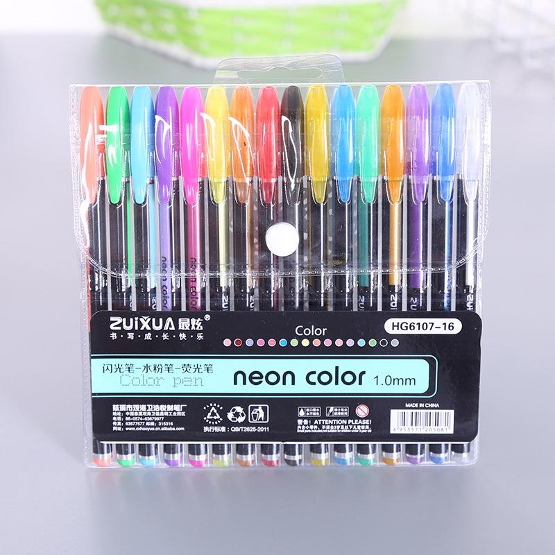 Glitzerly Glitter Gel Penner Set | Luvikno