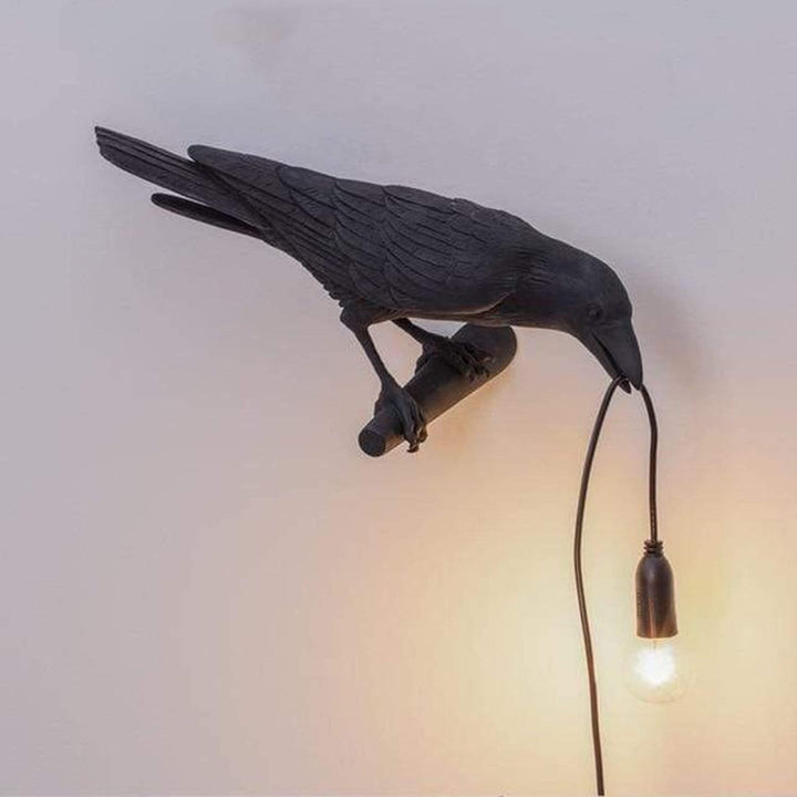 NachtRaaf Ambient Lampe – Dekorativ fuglelampe laget av harpiks for varmt lys | Luvikno