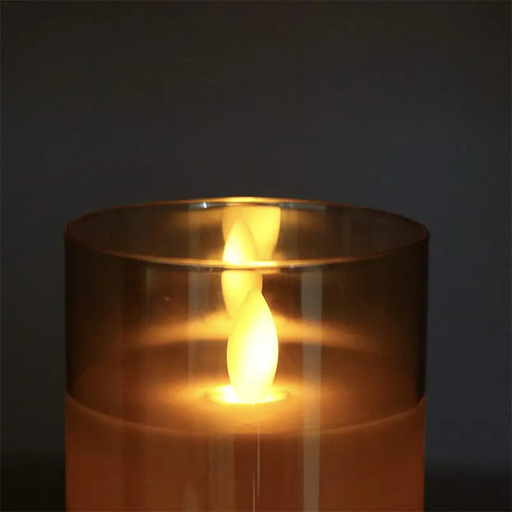 Stearinlys Glass Bordlampe Sett Luvikno