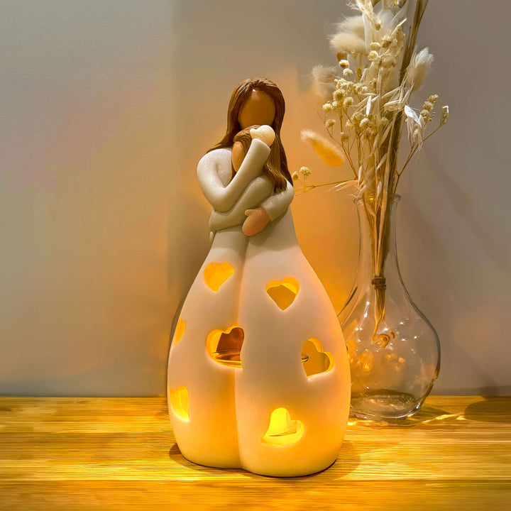 Bordlampe Romantisk Harpiks Varm Hjerte Lys Luvikno