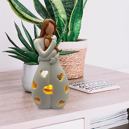 Bordlampe Romantisk Harpiks Varm Hjerte Lys Luvikno