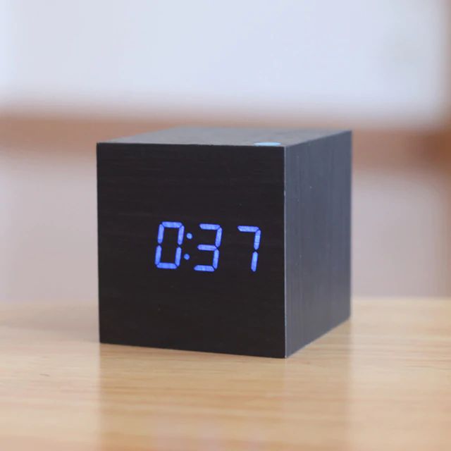 Luvikno | Cube Digital Bordklokke Moderne Interiørdekor