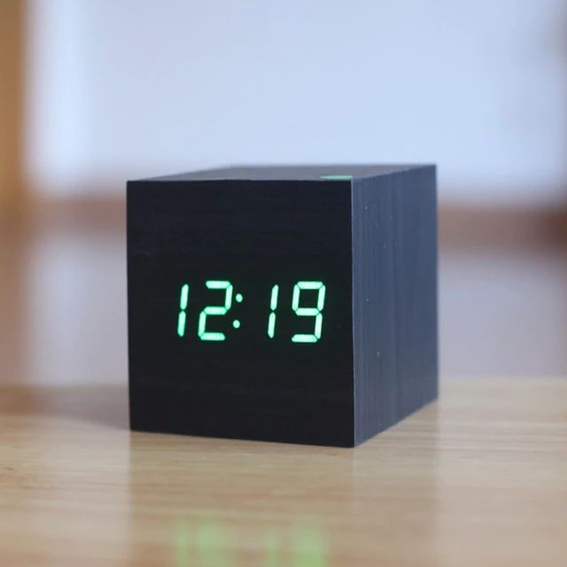 Luvikno | Cube Digital Bordklokke Moderne Interiørdekor