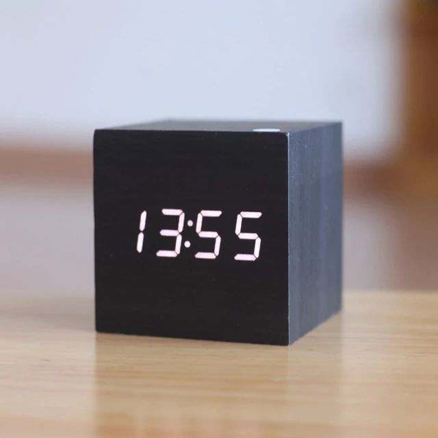 Luvikno | Cube Digital Bordklokke Moderne Interiørdekor